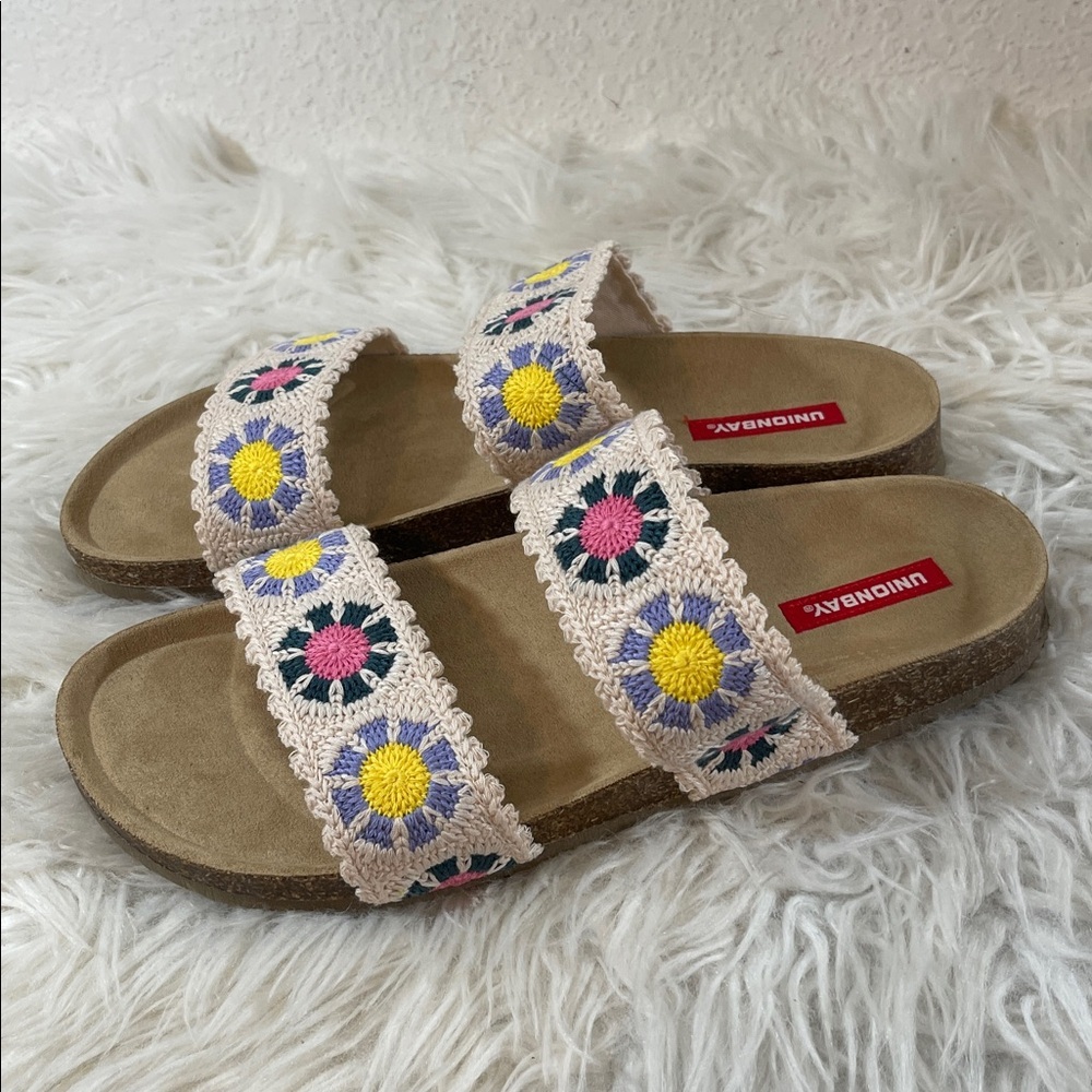 UNIONBAY Monica Ivory Crochet Slip-On Slide Sandals Size 11 NEW - Picture 7 of 14